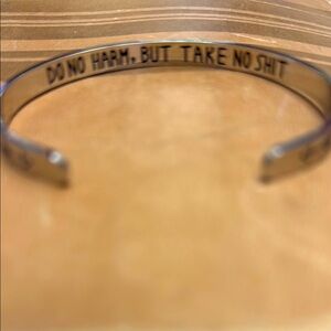 Silver Inspirational Cuff Bracelet